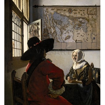 Офицер и смеещо се момиче (1657) РЕПРОДУКЦИИ НА КАРТИНИ